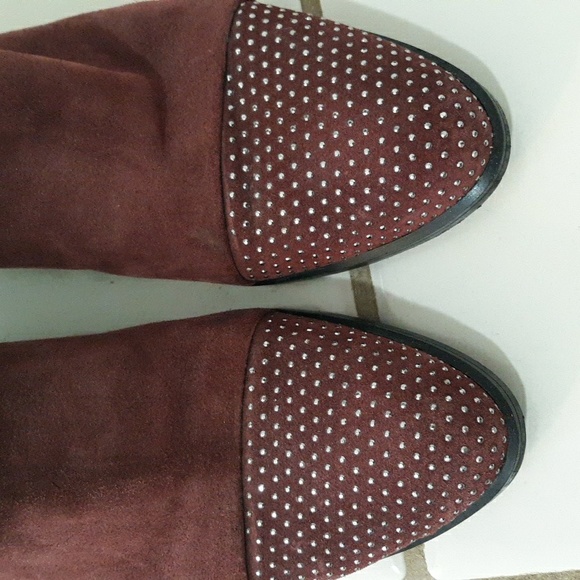 Burgundy ankle boots - Picture 8 of 11